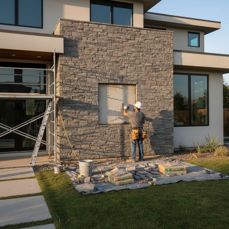 Stone Cladding Removal
